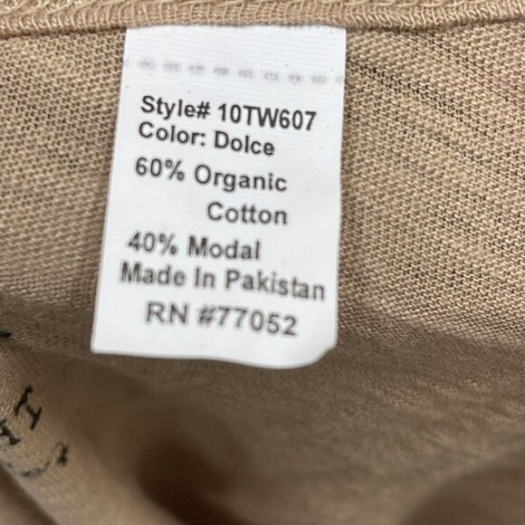 New Threads for Thought Womens Large Tank Top Tan Dolce Cotton Modal High Low - Picture 7 of 8